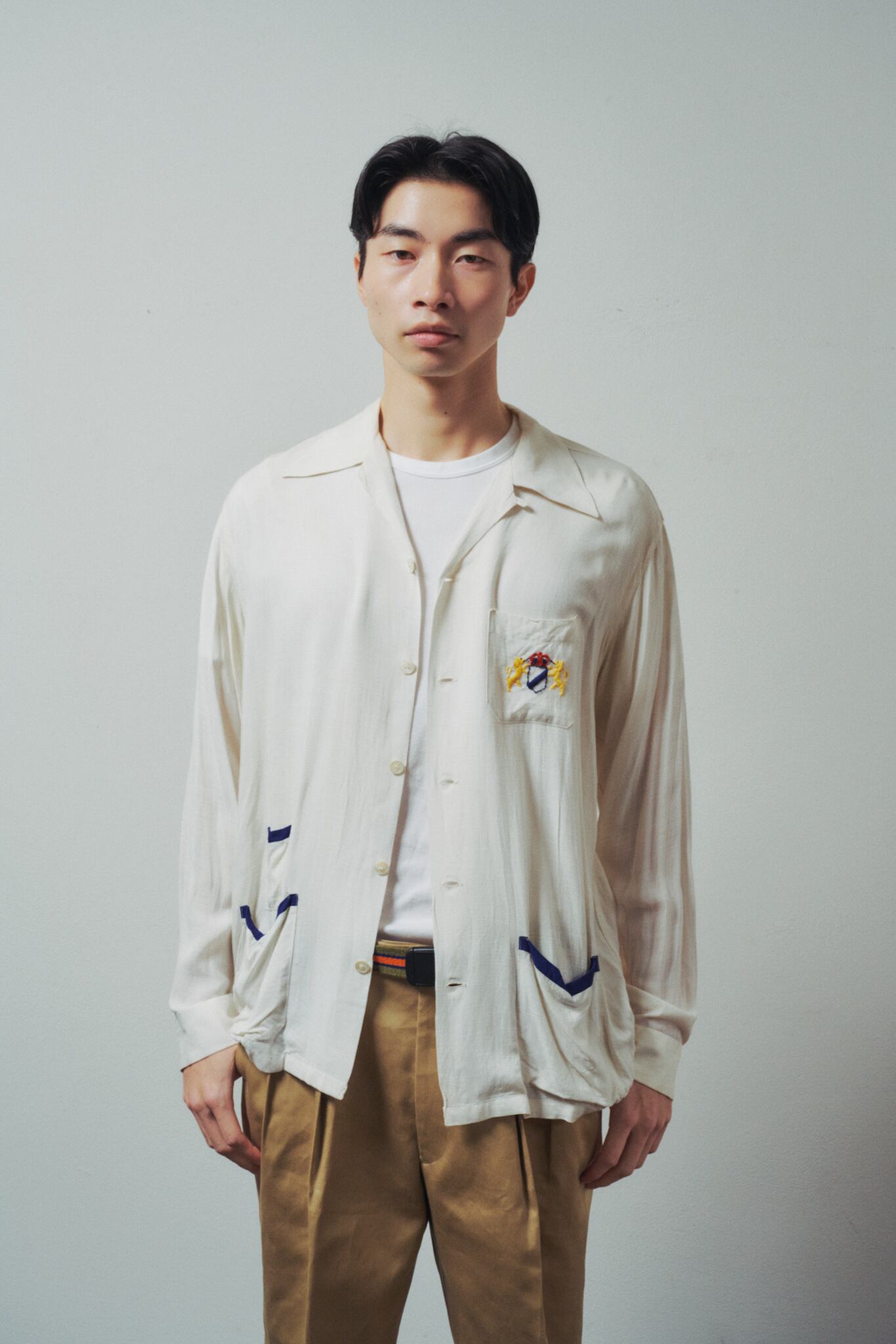 極美品】50s special Vintage rayon open collar shirt mint condition