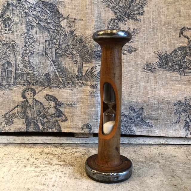 【Vintage】木製糸巻き・スプール型の砂時計