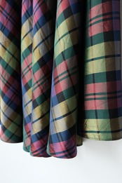 Check satin maxi skirt