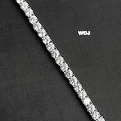 【WBJ &CO】S925×18Kcoat 6MMテニスチェーンネックレス (WBJ00007)
