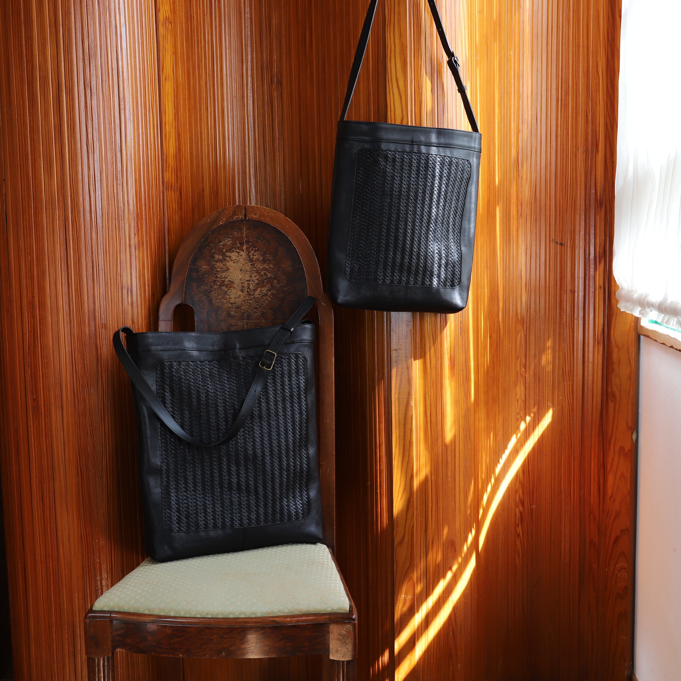 forme / Panel Tote ”Hand twill mesh” size M | TIBETAN MARKET