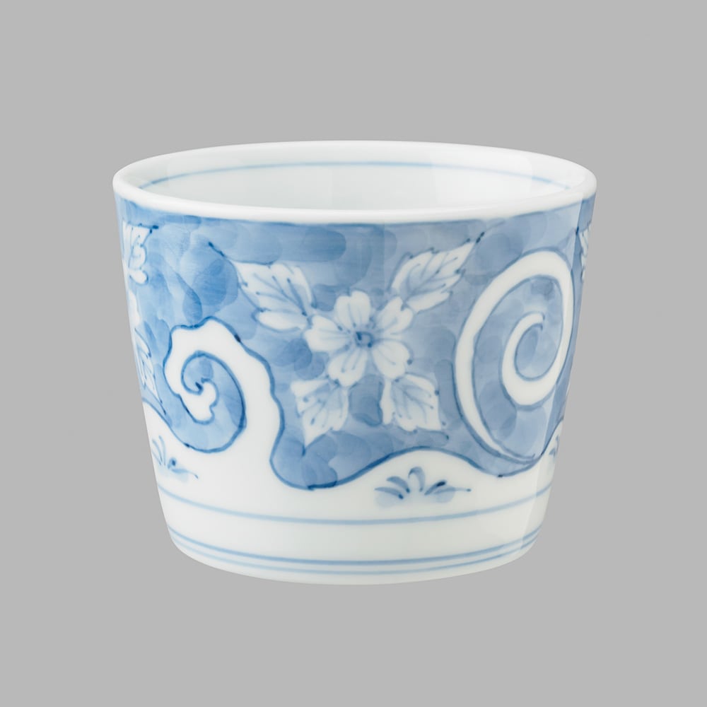 染付波草花文(大)