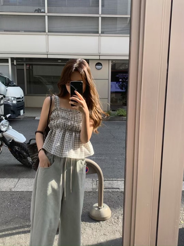 (LITER) amber washing  banding  pants / 2color