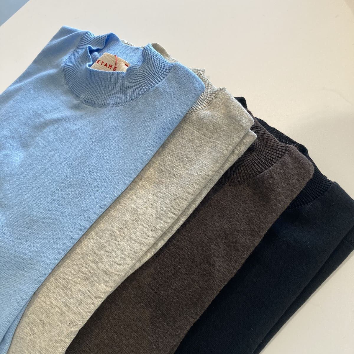 MEYAME】COTTON KNIT TEE コットンニットTシャツ メヤメ MEY-1268