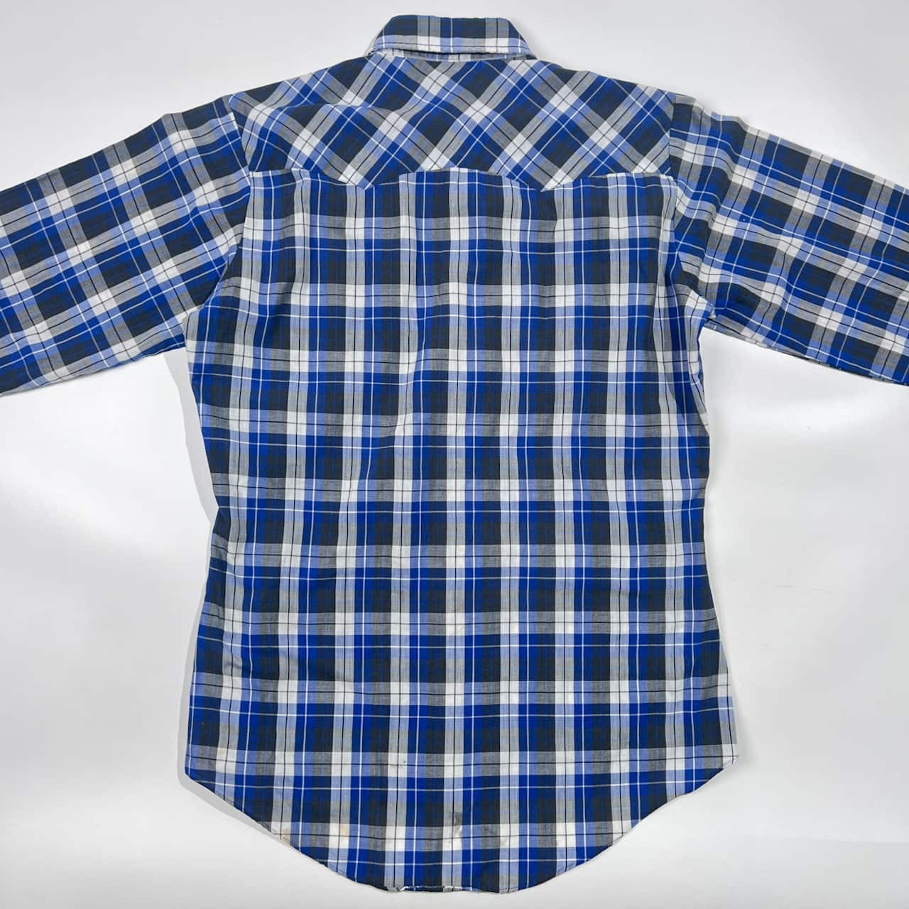 80s 90s Levi's リーバイス The Cowboys Tailor チェック柄 ウエスタンシャツ M/ブルー系 アメカジ 韓国製