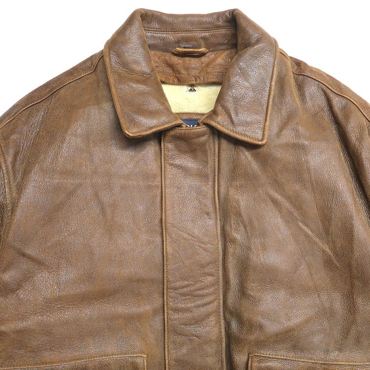 古着 ドッカーズ DOCKERS A-2タイプ レザージャケット 着脱ライナー