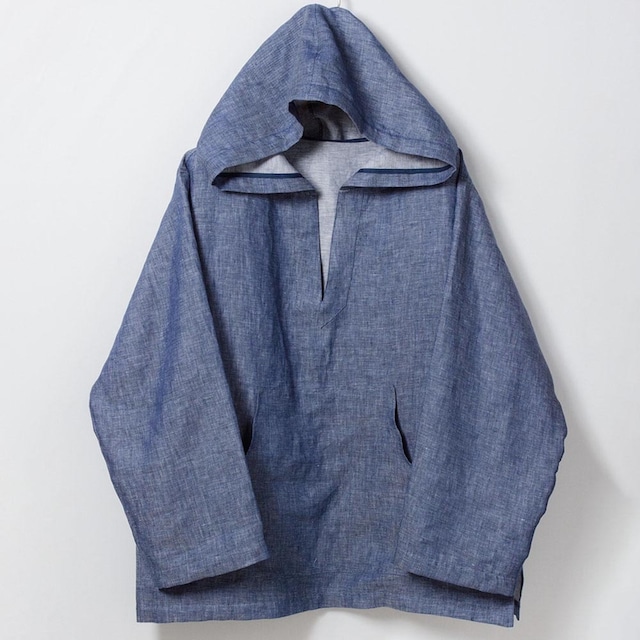 zampuメキシカンパーカー (Leftover fabric Mexican hoodie) -ink blue-