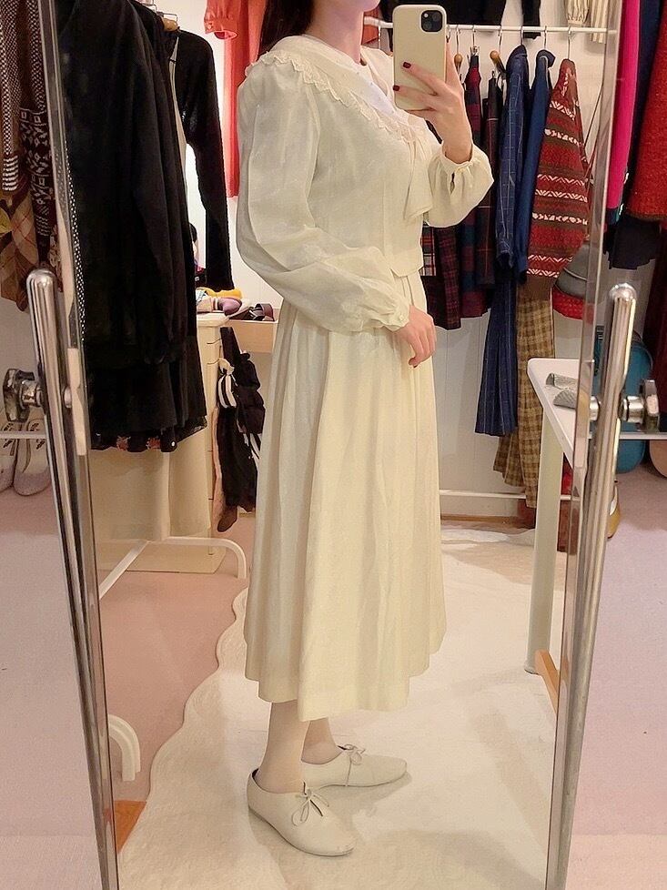 white satin shawl lace one-piece