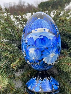 プィサンカ・スタンド付き（イースター・エッグ）16 cm（ホロベッツ作）