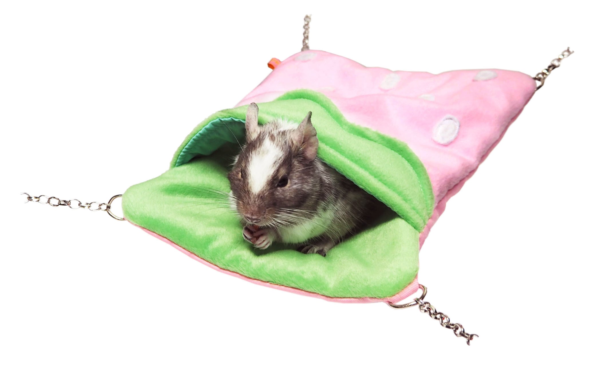 【小動物】いちごのちびモック レッド/ピンク