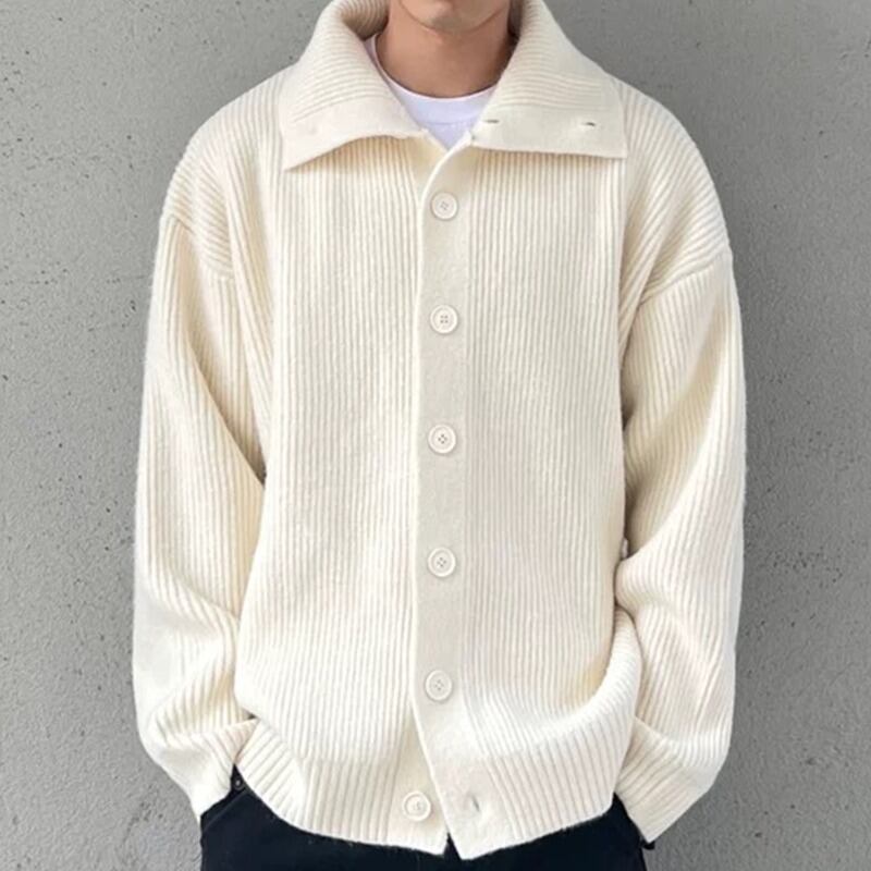 タートルネックリブニットカーディガン C10379