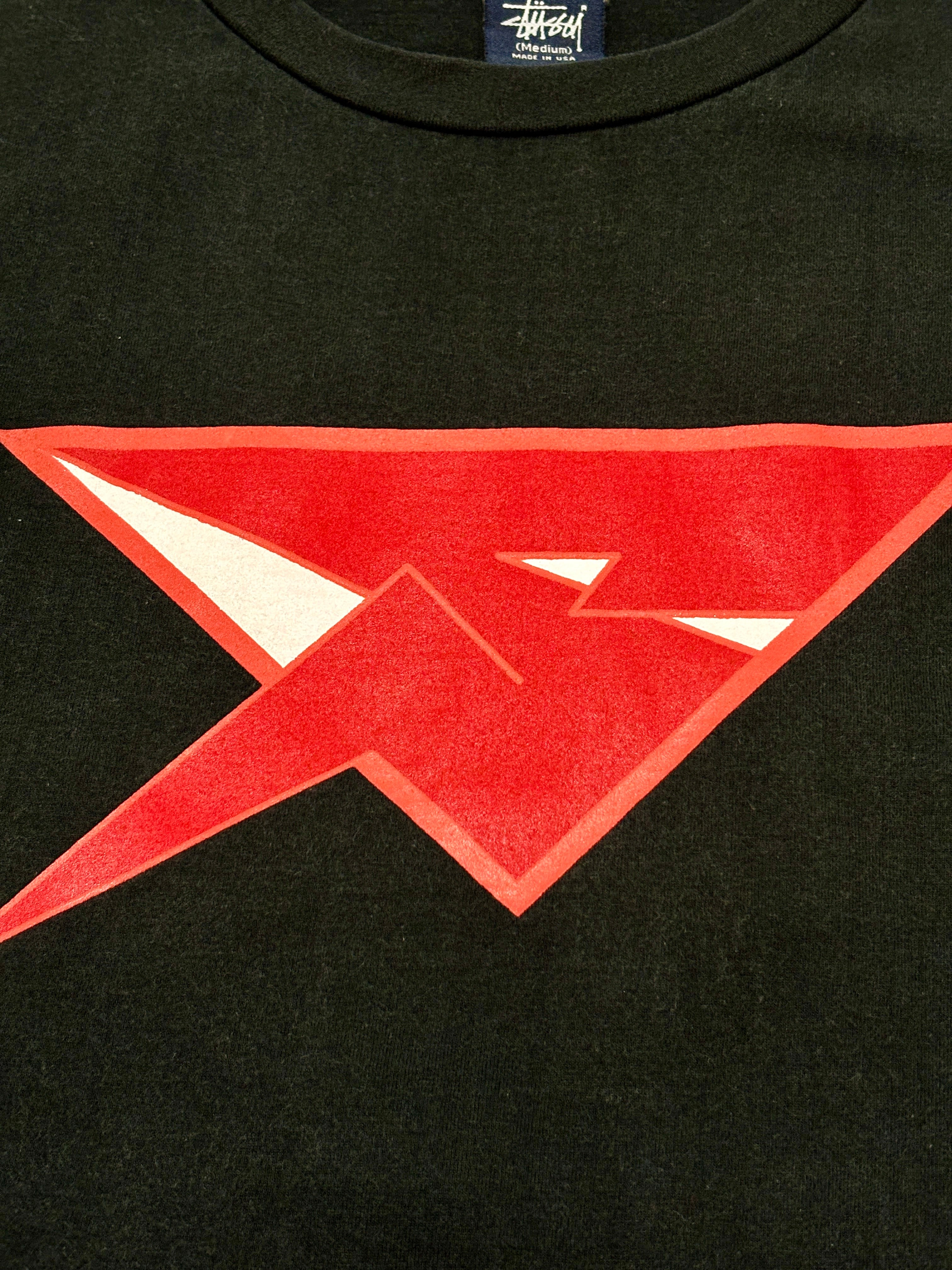 00s OLD STUSSY × NEXUS7/Logo print Tee/紺タグ/M/ロゴプリントT/T