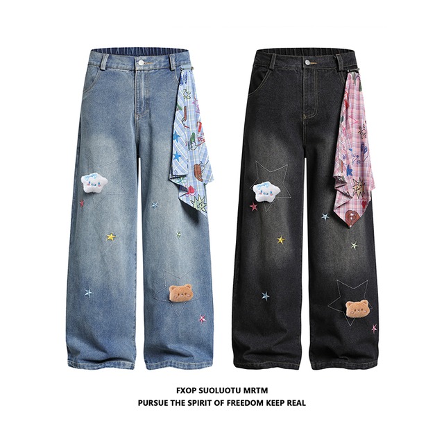 【FXOPシリーズ】★デニムパンツ★ 2color ボトムス レディース ズボン カジュアルパンツ おしゃれ ブラック ブルー