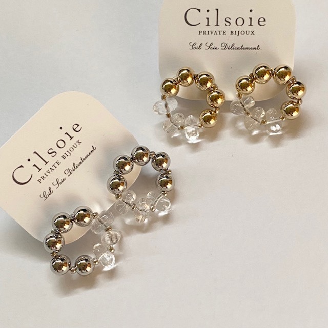 cilsoie：Metal hoop ・Ssizeピアス