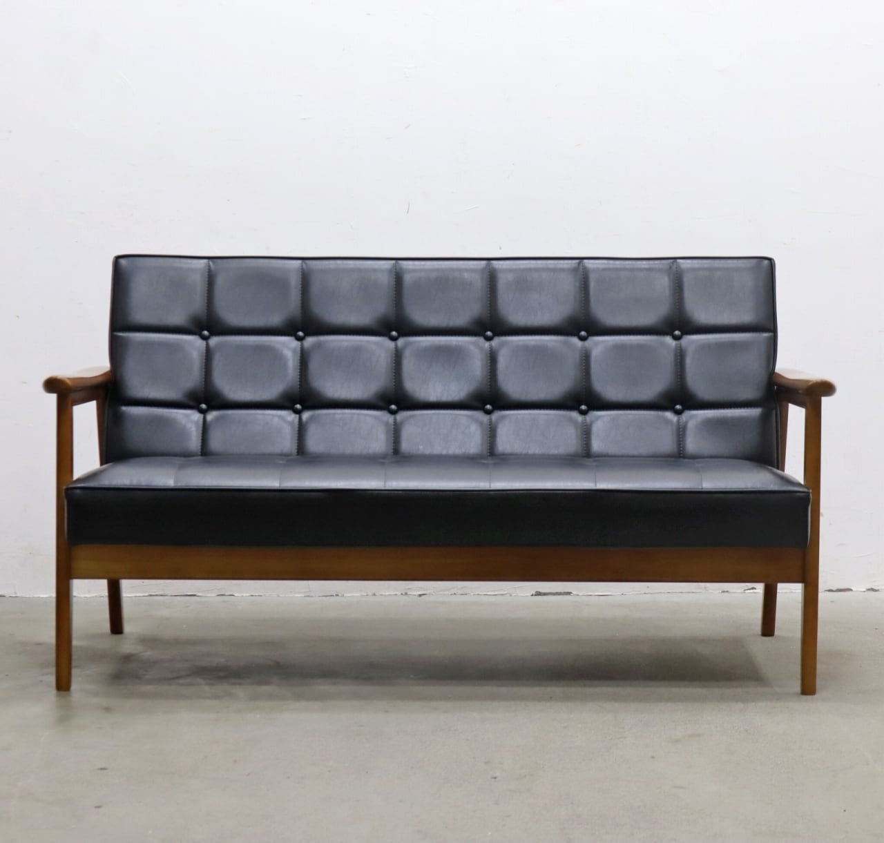 大阪引取限定】美品 カリモク家具 W36173BW カリモク60 二人がけ