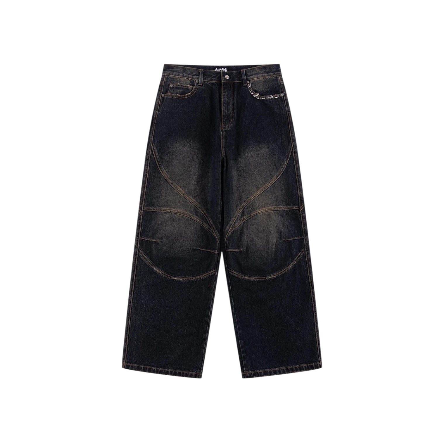 【supplier】Switching Pierced Baggy Jeans【サプライヤー】