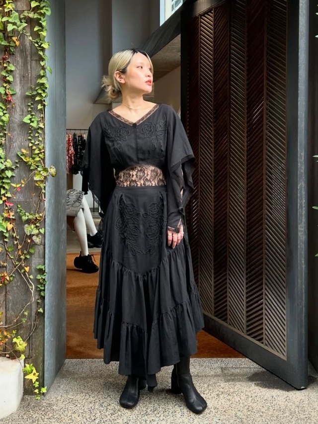【25SS】FUMIE TANAKA フミエタナカ / squaer lace OP / レースワンピース