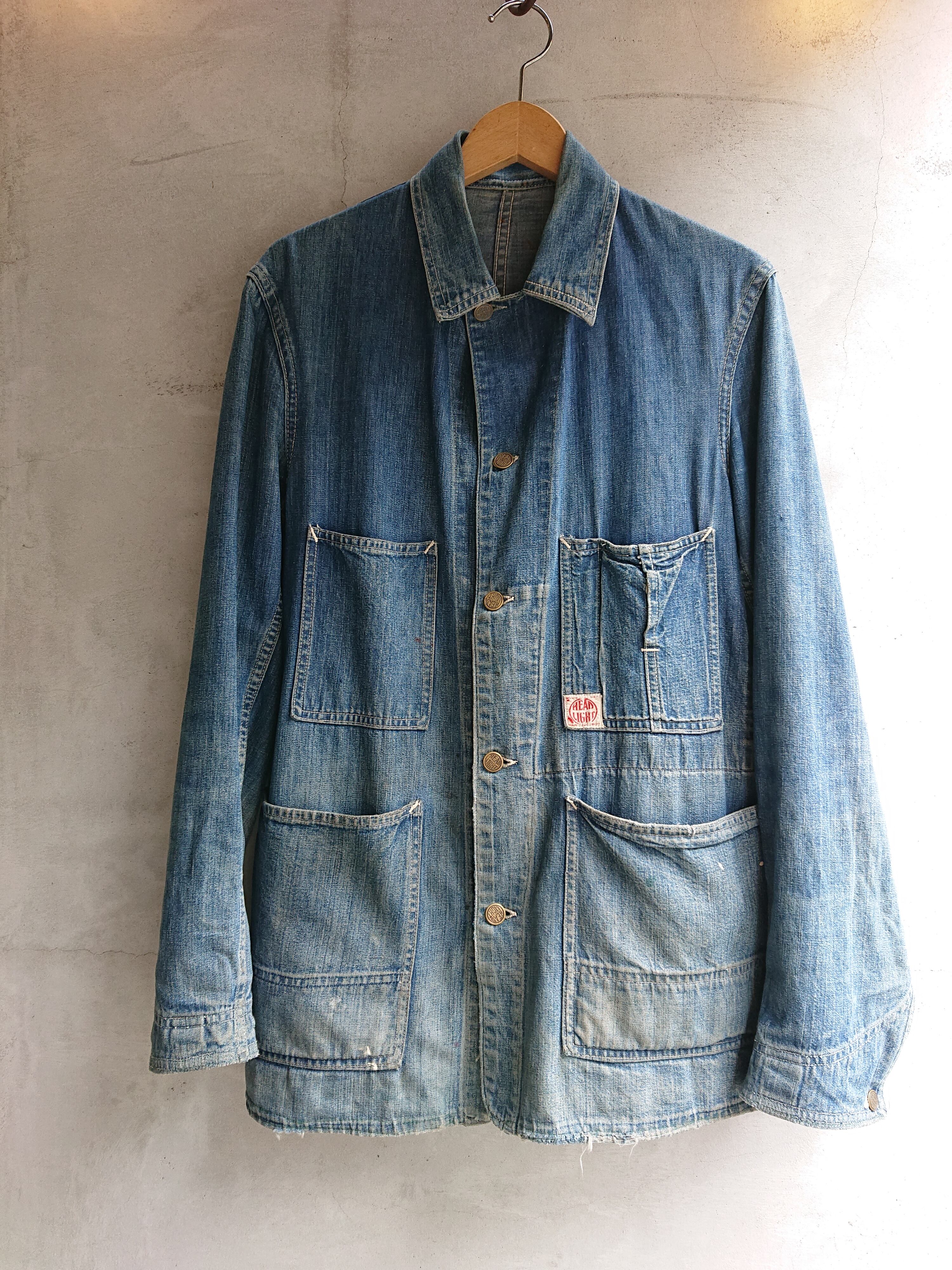 1940s HEAD LIGHT DENIM CHORE JACKET | BOW & ARROW WEB STORE