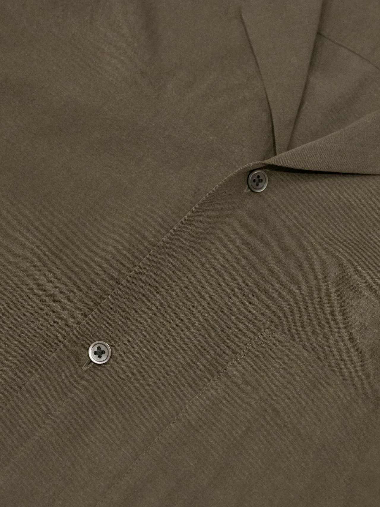 Washed Tencell Open Collar Shirts