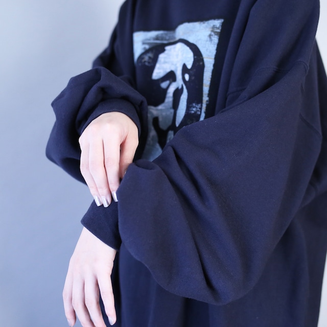 "BIG DOGS" box printed XXXL super over silhouette sweat