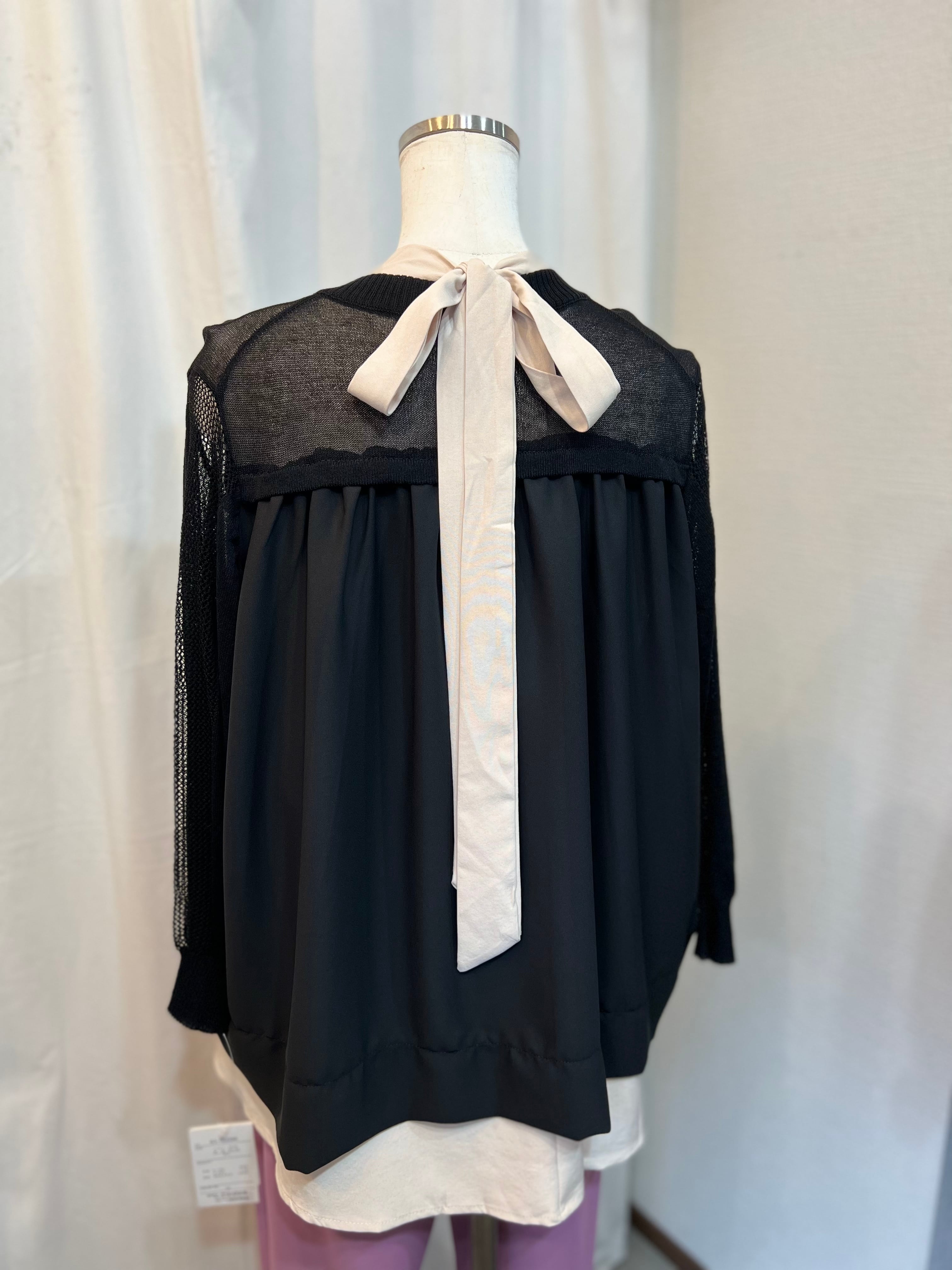 【Miel select】バックリボンノースリーブブラウス