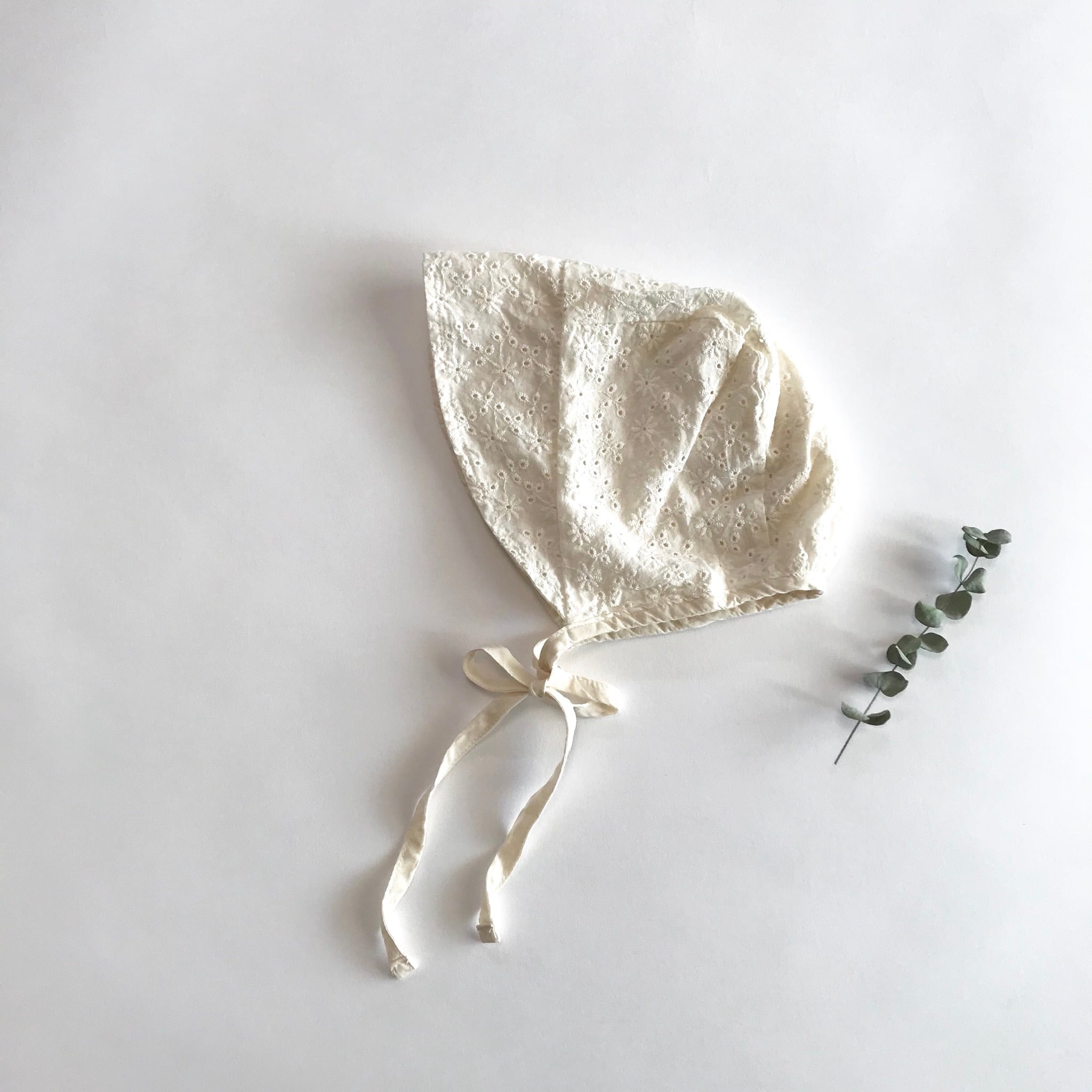 flower刺繍ボンネット