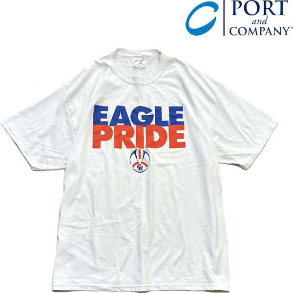 1点物◇PORTアメフトEagle Pride白プリントTシャツ古着メンズXL