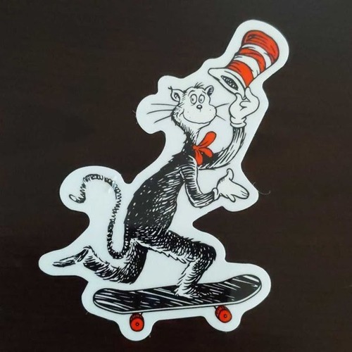 【ST-83】Almost Skateboard オルモスト スケートボード ステッカー Dr. Seuss Cat in the Hat