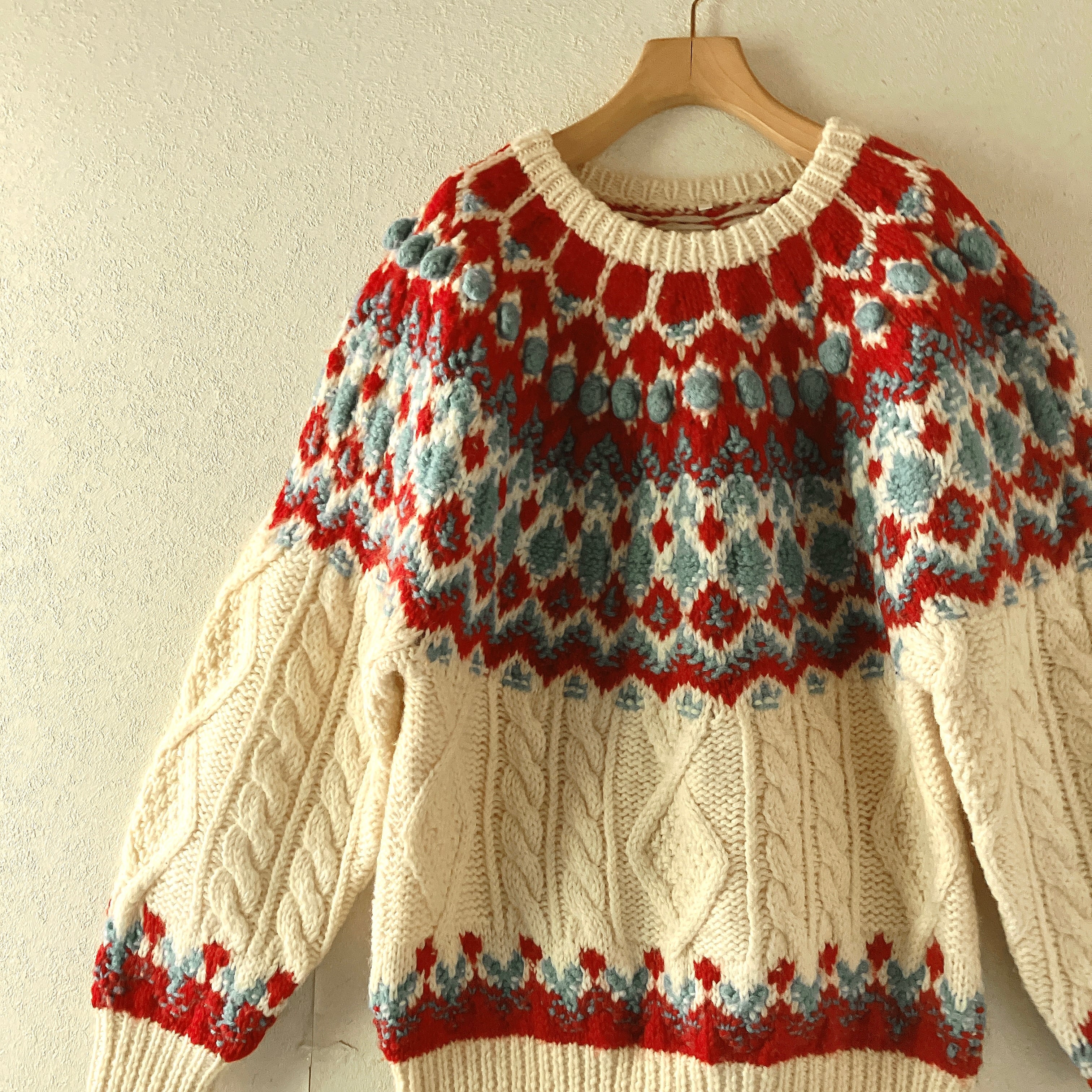 Vintage 手編み ハンドニット アーバンリサーチ アラン 