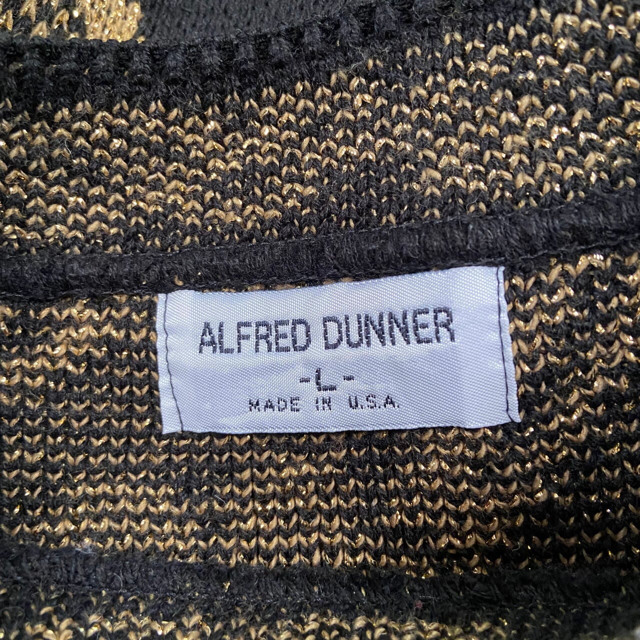 ALFRED DUNNER USA製 ラメ 花柄 総柄 アクリル ニットセーター