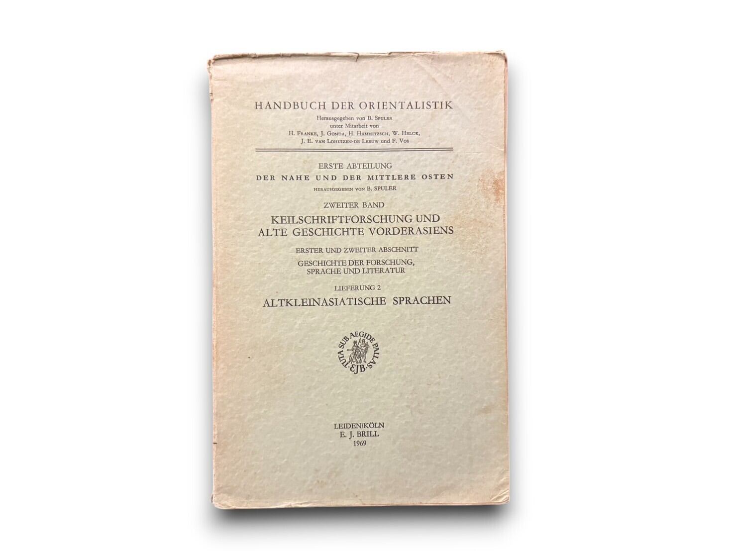 【SG115】Altkleinasiatische Sprachen (1969) /Johannes Friedrich et al.