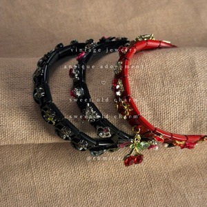 ハンドメイド イタリアンチャーム チェリーレッド ビジュー ブレスレット