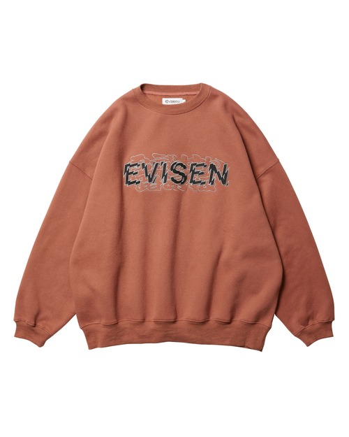 EVISEN SANDA CREW SWEAT BRICK L