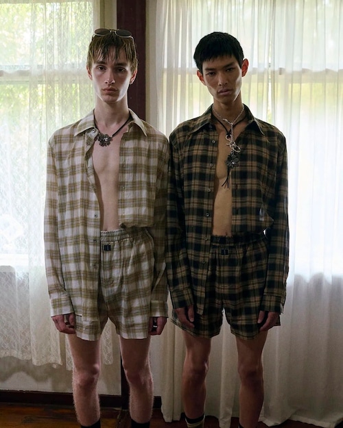 SHOOP 26SS check everyday shirt / Beige/Brown