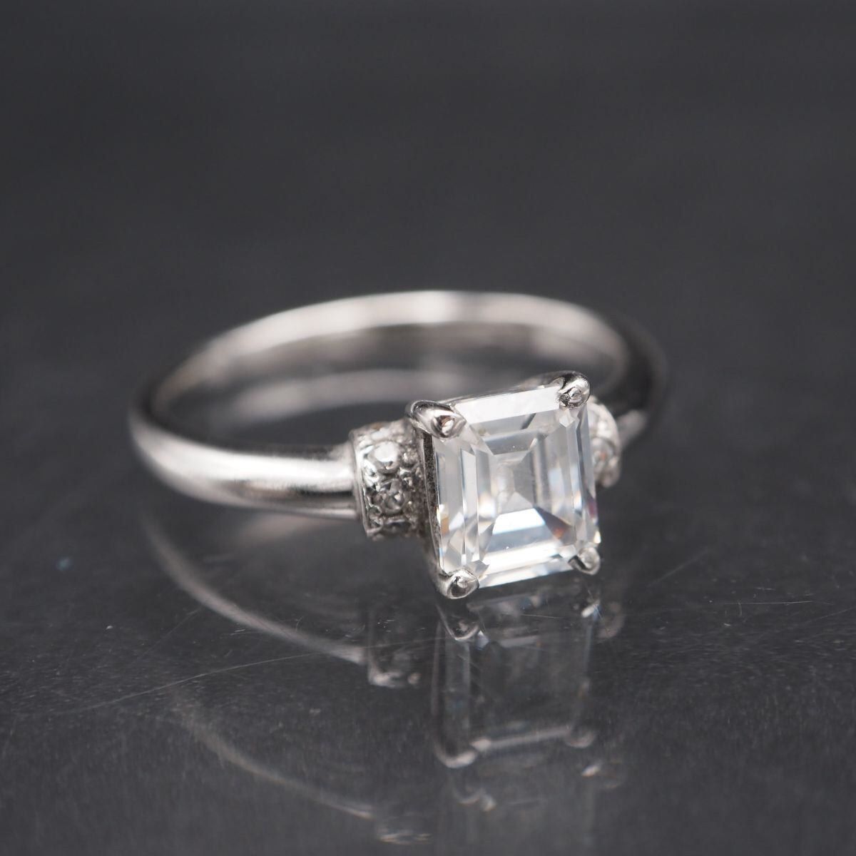 リング 指輪 シルバー J317 ダイヤモンド風 リング デザイン シルバー 指輪 17号