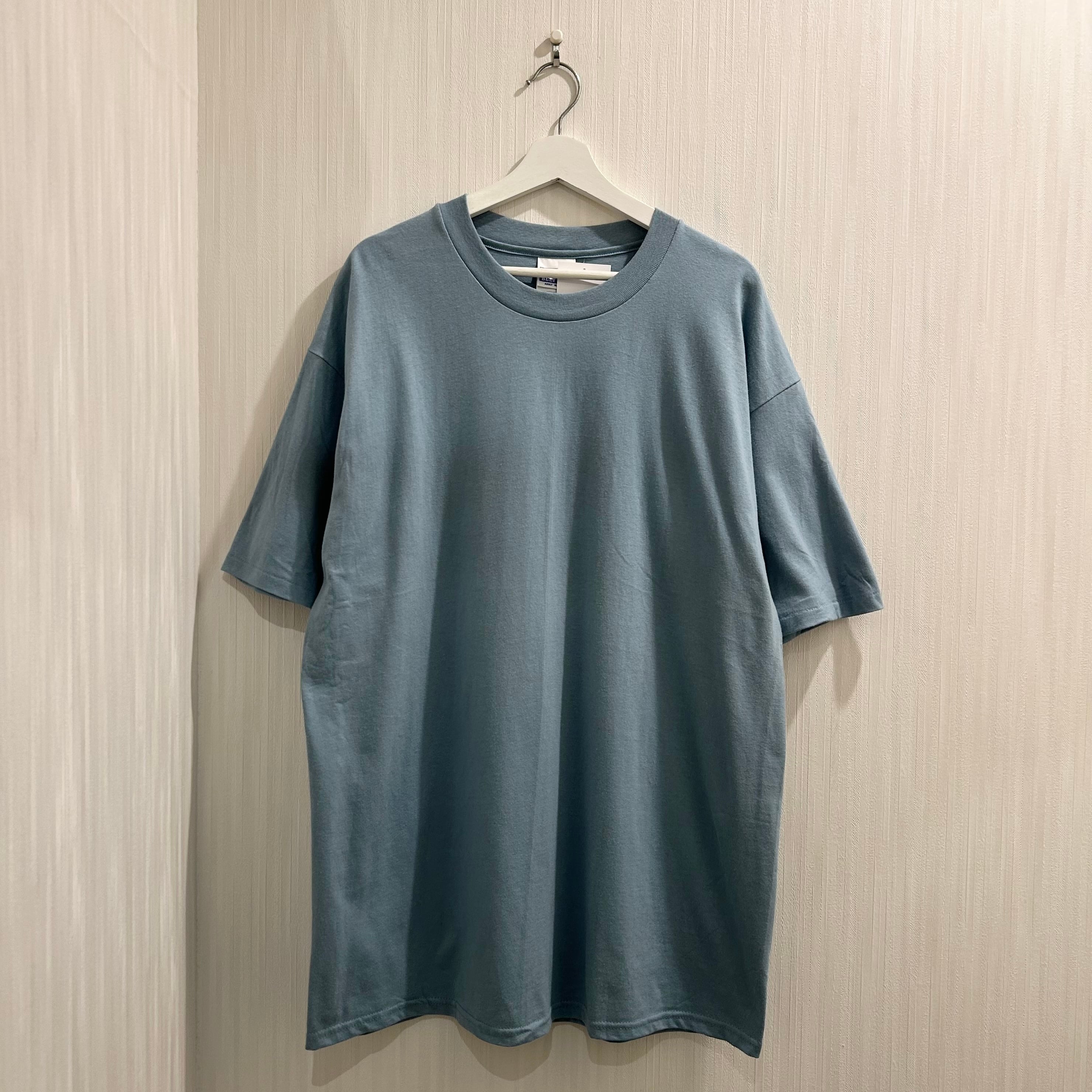 Dead Stock!! 1990s Hanes Blank T-shirt "Blue Gray"