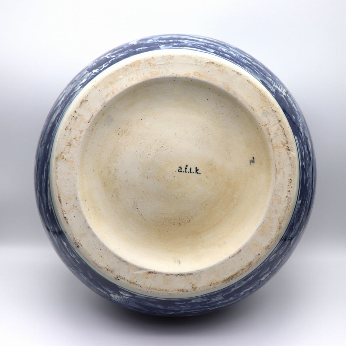染付火鉢・睡蓮鉢・メダカ鉢・No.201103-27・梱包サイズ140