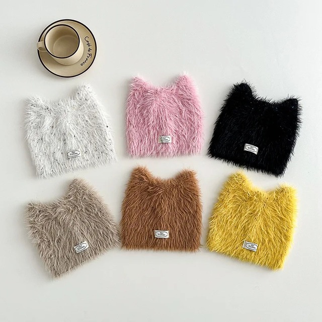 [取り寄せ]cat ear knit hat