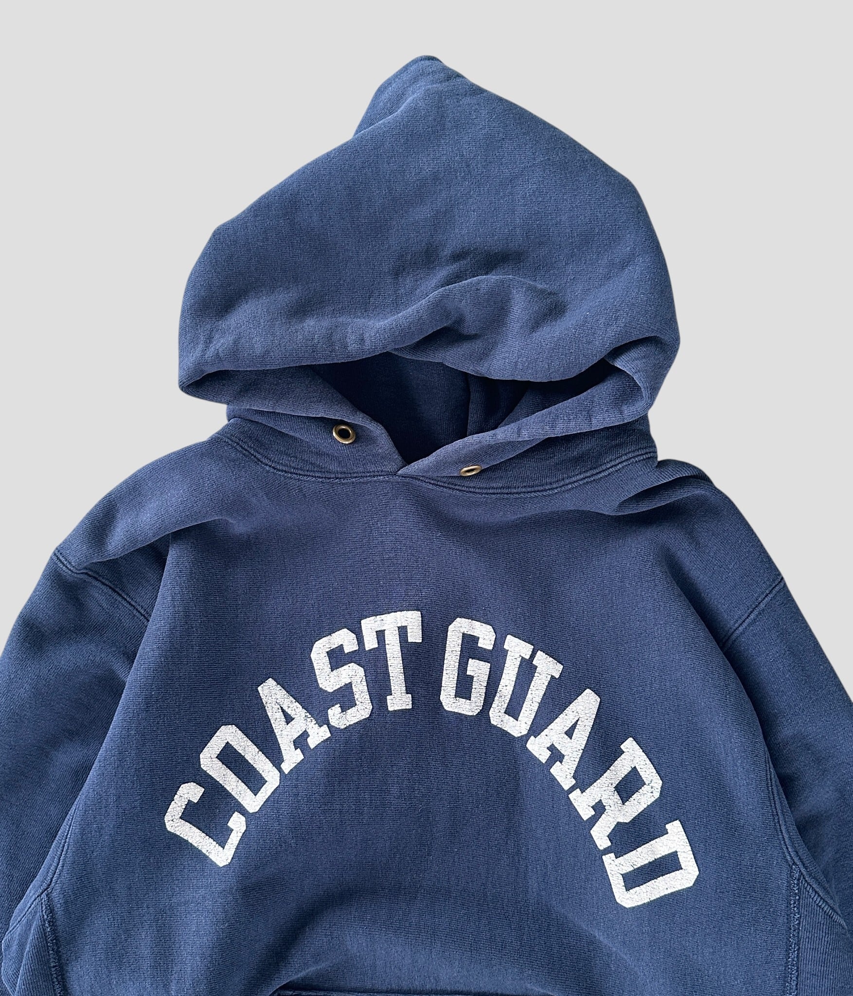 た*か様 【美品】90s COAST GUARD リバースウィーブ USA製 L 古着 90s USA製 Champion Reverse Weave 「COAST GUARD」 アーチ