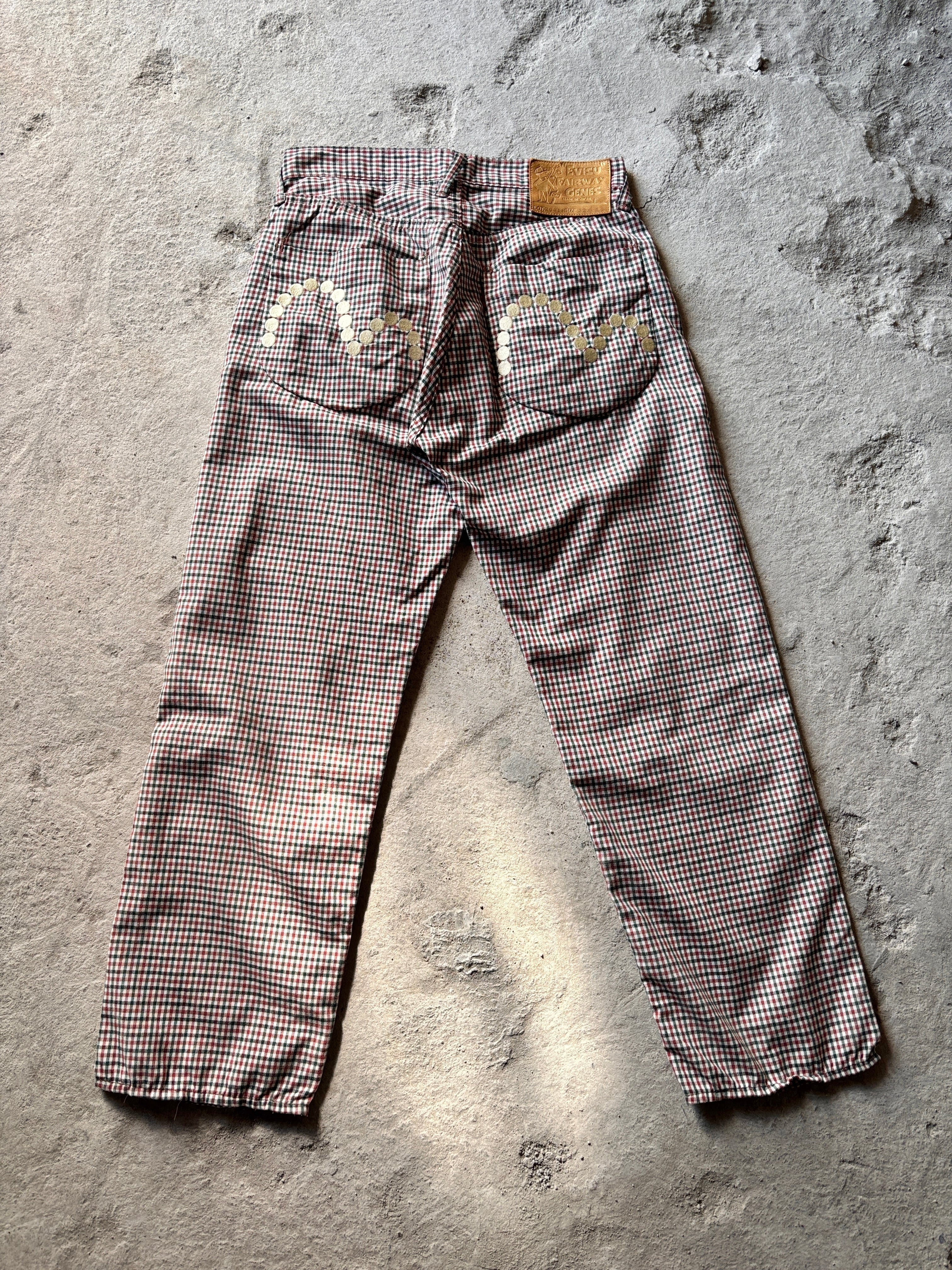 EVISU/LOT 2001F/EVISU FAIRWAY GENES pants/W32/L35/チェック柄パンツ