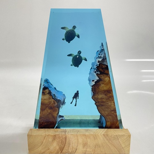 海底ダイバーランプ ベッドサイドランプ レジンランプ ダイバーナイトライト 樹脂ランプ ナイトライト