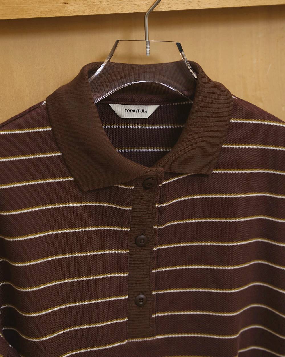 TODAYFUL】Border Polo Tops | LASHIC