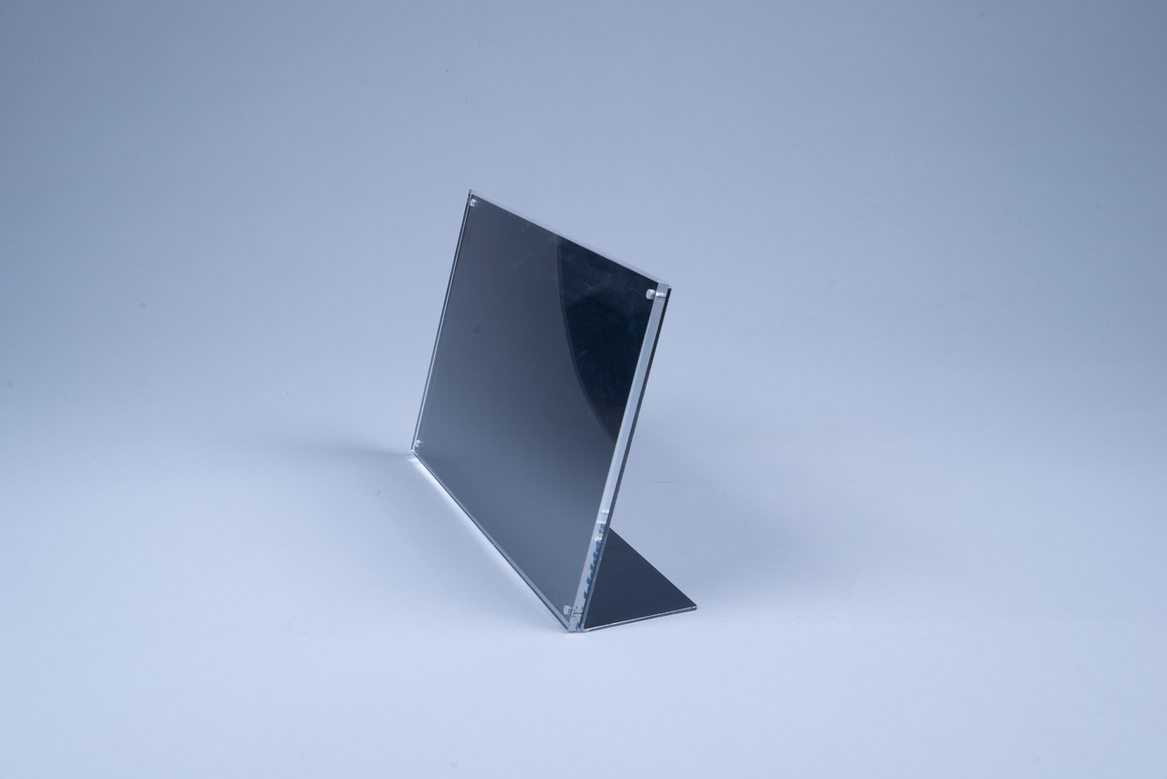 POP STAND-L-/ポップスタンド/L型/A5サイズ/アイアン/アクリル/店舗什器/雑貨