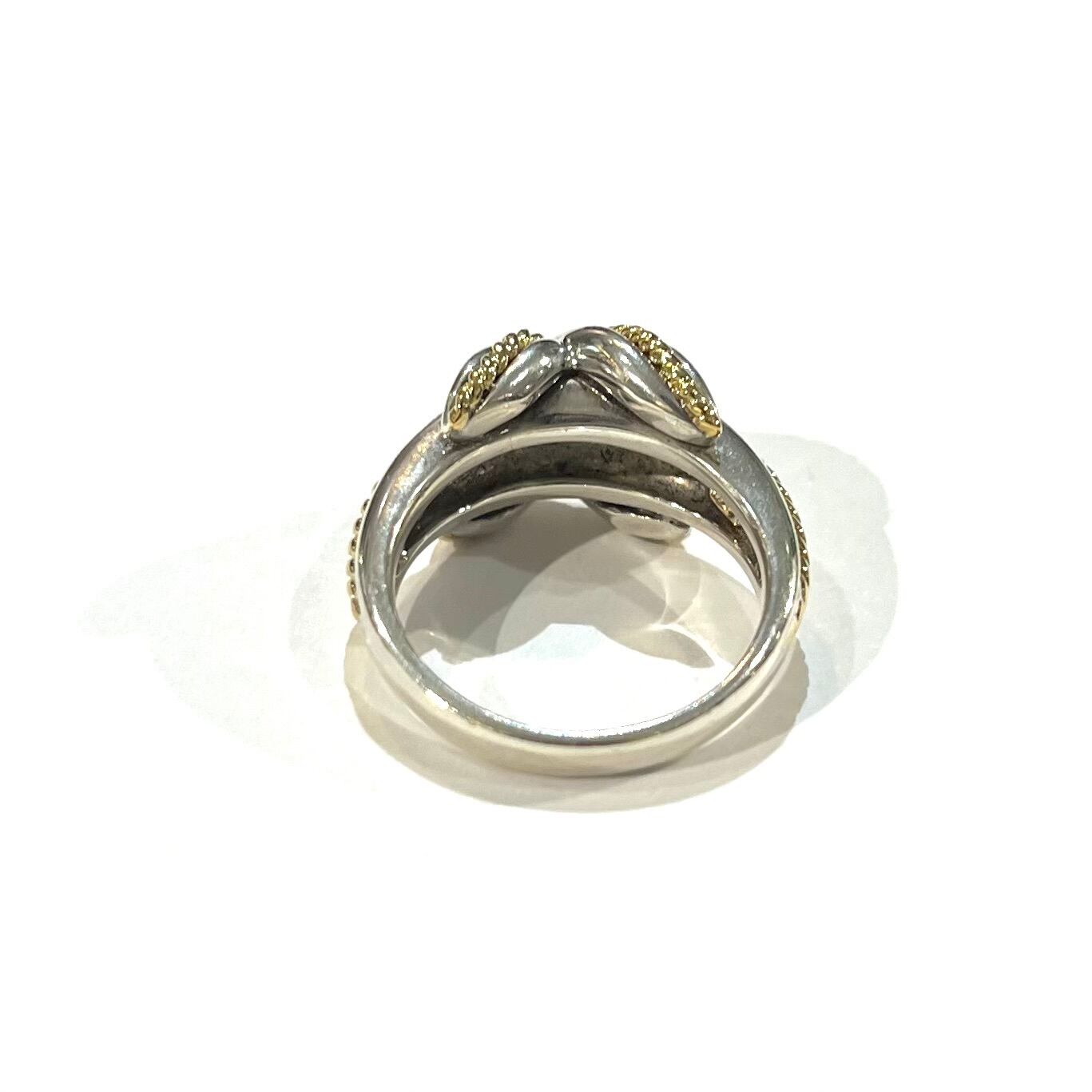 TIFFANY&CO.】【11号】2459 silver925×18kコンビシグネチャーリング／X