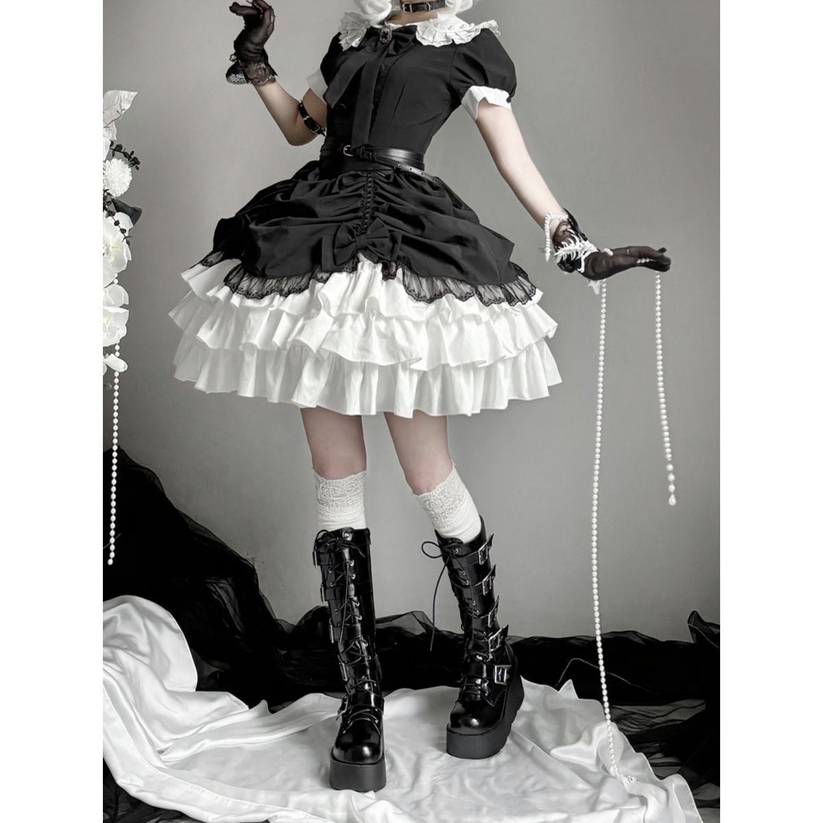 定価142000 Off-White ブラックブーツ 　y2k　arcive Y2K・サブカルパンク厚底ブーツ | Maiden's Rêve