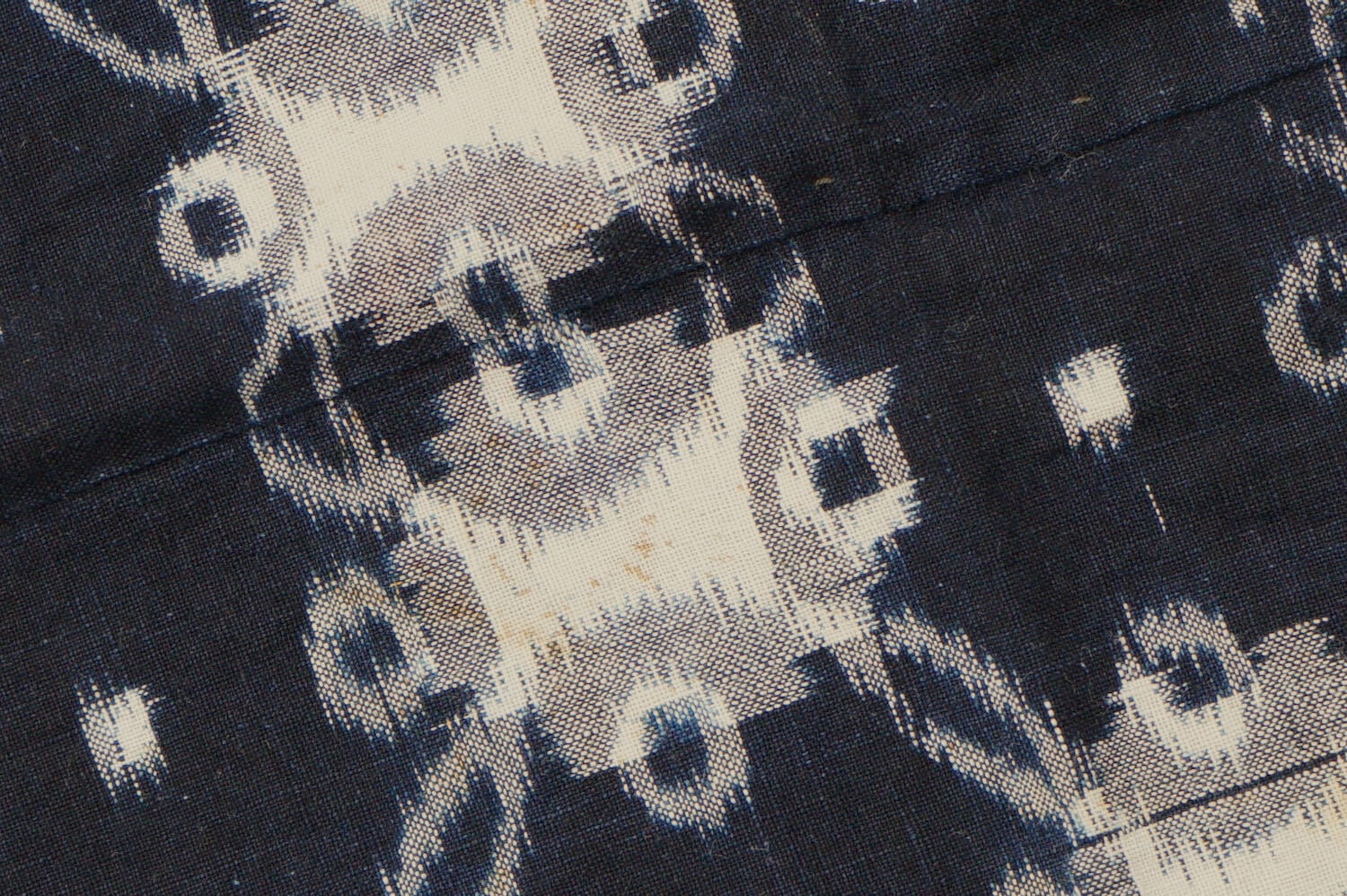 738 絣 4幅 藍染 木綿 古布 リメイク素材 昭和レトロ アンティーク