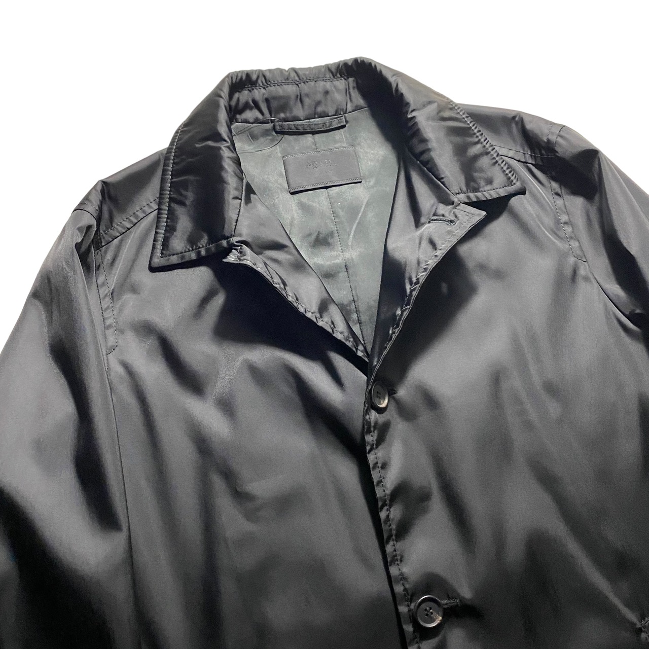 PRADA black nylon padding coat