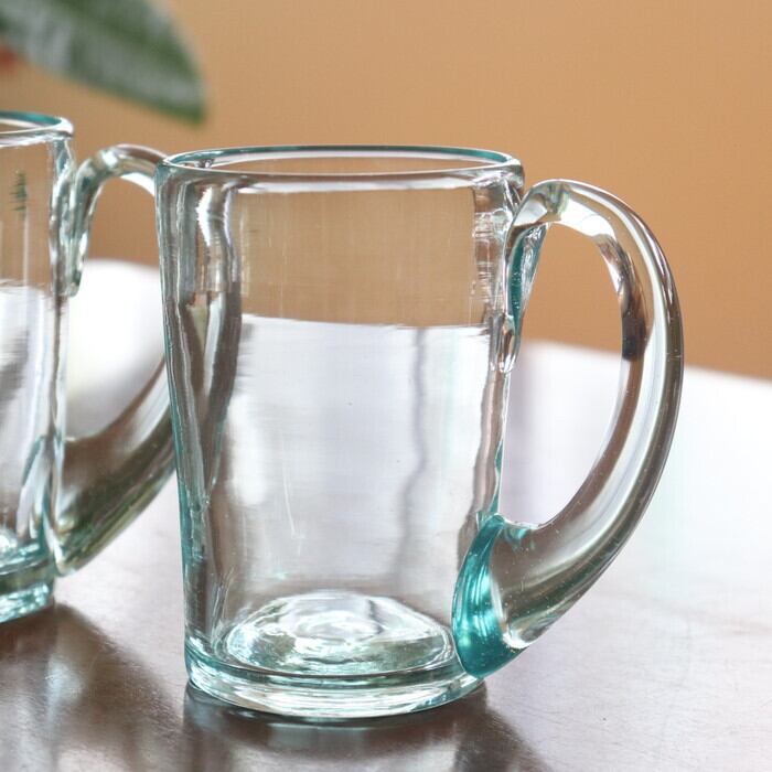 琉球ガラス 奥原硝子製造所 ジョッキ Ryukyu glass Beer mug #282-2