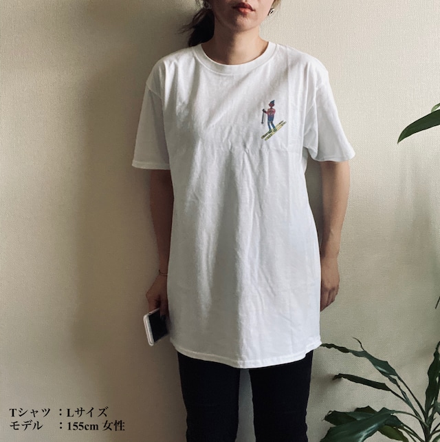 スキー Tシャツ ネイビー