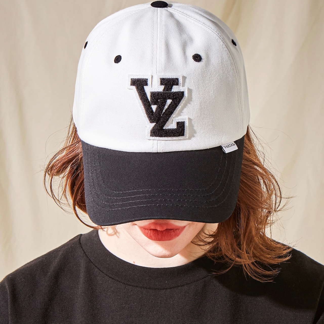 【VARZAR / バザール】VZ Applique Twotone Over Fit Ball Cap Black